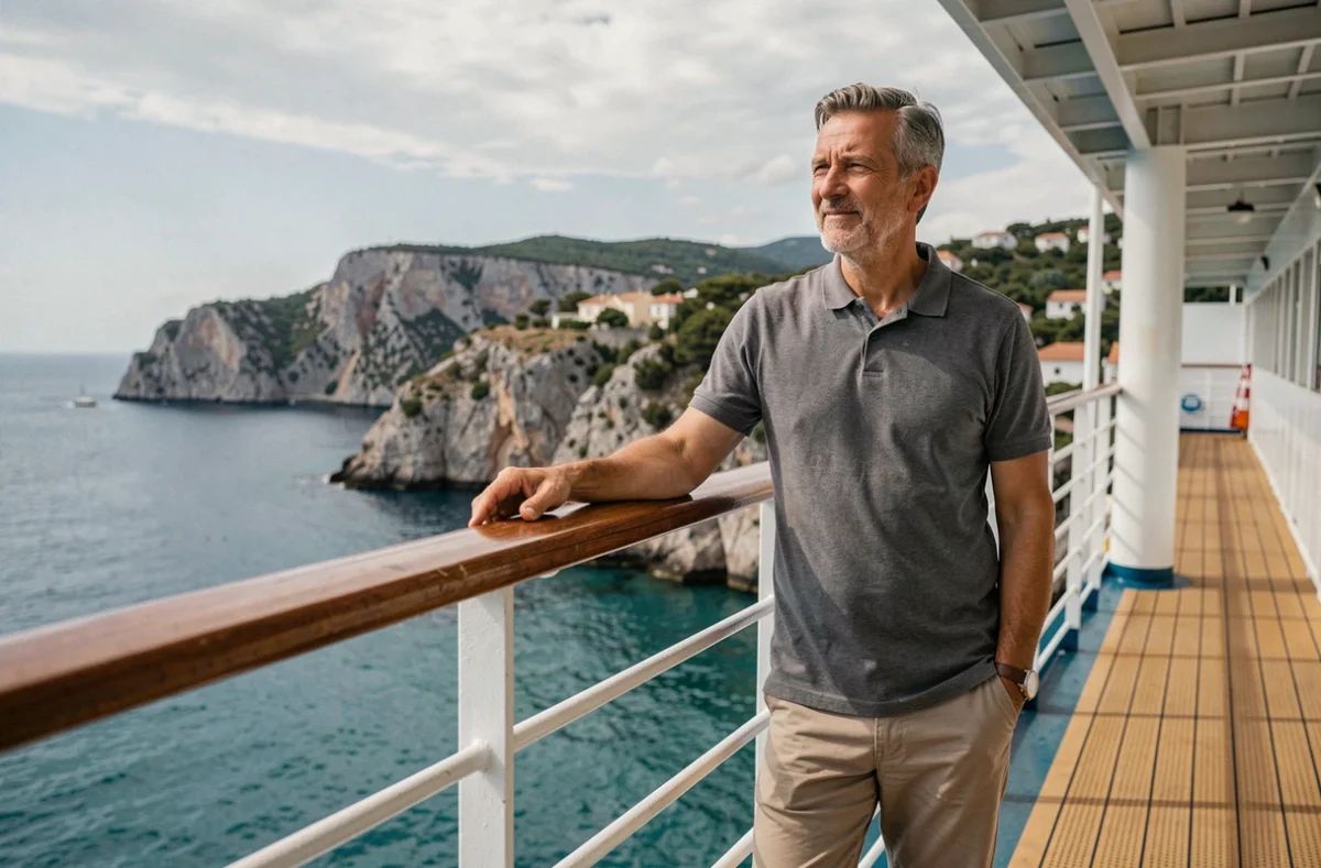 Passager profitant d'une escale méditerranéenne lors d'une croisière abordable